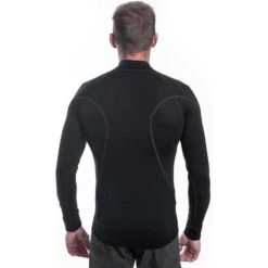 Baselayer Merino Active Tee Outdoor Heren Lange Mouw Half Zip Zwart Medium -WarmeK Kleding Winkel baselayer merino active tee outdoor heren lange mouw half zip zwart medium 2