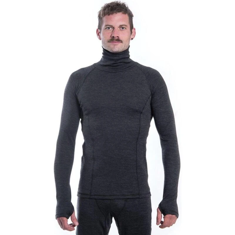 Baselayer Merino Bold Outdoor Heren Lange Mouw Roll Neck Anthraciet Large 7 Baselayer Merino Bold Outdoor Heren Lange Mouw Roll Neck Anthraciet Large - Afbeelding 5