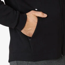 Capuchonvest Voor Fitness Heren 500 -WarmeK Kleding Winkel capuchonvest voor fitness heren 500 zwart 3