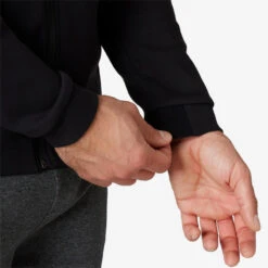 Capuchonvest Voor Fitness Heren 500 -WarmeK Kleding Winkel capuchonvest voor fitness heren 500 zwart 4