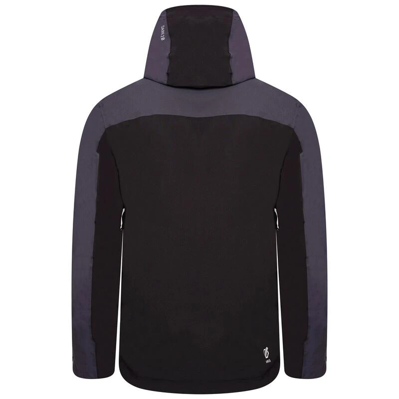 Dare 2b Diluent III Heren Hiking Waterdichte Jas - Zwart Grijs 5 Dare 2b Diluent III Heren Hiking Waterdichte Jas - Zwart Grijs - Afbeelding 3