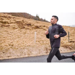 Hardloopjack Heren Winter Warm Zwart Rood Limited Edition -WarmeK Kleding Winkel hardloopjack heren winter warm zwart 12