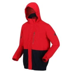 Regatta Heren Feelding Colour Block Waterdichte Bomber Jas (Echt Rood/Zwaar) -WarmeK Kleding Winkel heren feelding colour block waterdichte bomber jas echt roodzwaar 2