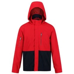 Regatta Heren Feelding Colour Block Waterdichte Bomber Jas (Echt Rood/Zwaar)