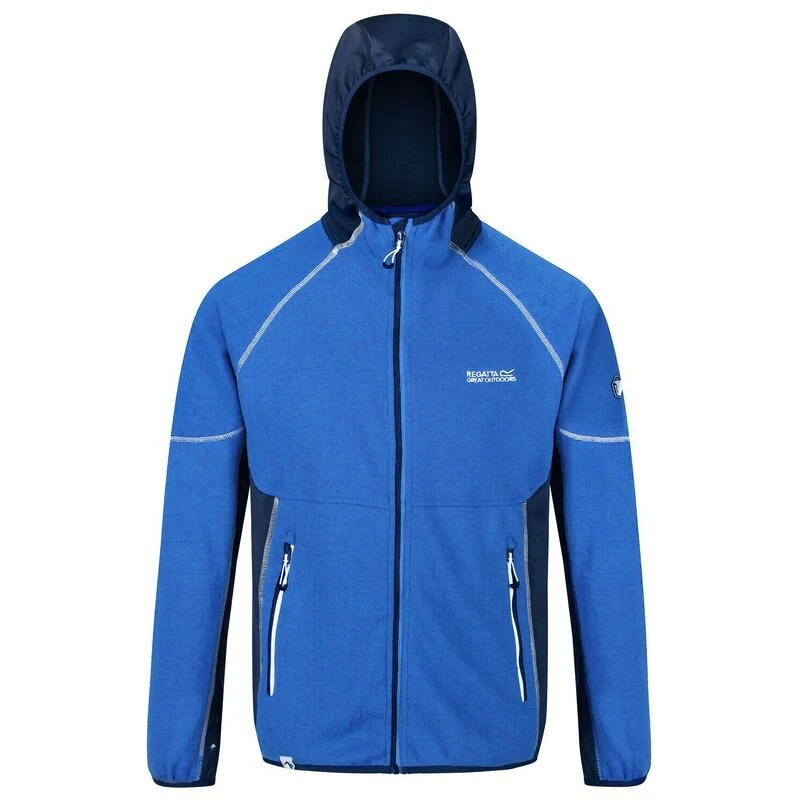 Regatta Heren Kniver Hooded Stretch Fleece (Oxford/Pruisisch Blauw) 3 Regatta Heren Kniver Hooded Stretch Fleece (Oxford/Pruisisch Blauw)