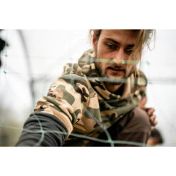 Jachthoodie 500 Camouflage Halftone -WarmeK Kleding Winkel hoodie 500 tweekleurig kaki camouflage 11