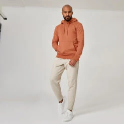 Hoodie Voor Heren 500 Essentials -WarmeK Kleding Winkel hoodie voor heren 500 essentials sepia 4