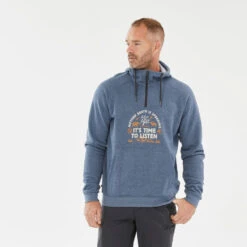 Quechua Hoodie Voor Wandelen Heren NH150 1/2 Rits -WarmeK Kleding Winkel hoodie voor wandelen heren nh150 12 rits 2