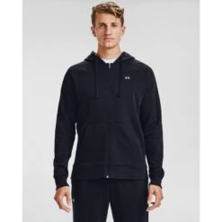Kap Under Armour UA Rival Fleece FZ Hoodie, Zwart, Mannen 11 Kap Under Armour UA Rival Fleece FZ Hoodie, Zwart, Mannen -WarmeK Kleding Winkel kap under armour ua rival fleece fz hoodie zwart mannen 2