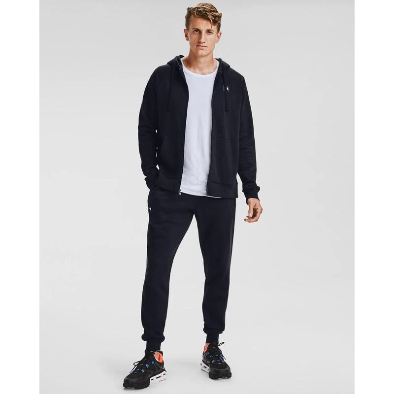 Kap Under Armour UA Rival Fleece FZ Hoodie, Zwart, Mannen 7 Kap Under Armour UA Rival Fleece FZ Hoodie, Zwart, Mannen - Afbeelding 5
