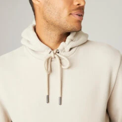 Molton Hoodie Voor Fitness -WarmeK Kleding Winkel lange fitness hoodie voor heren 500 warm vlasbeige 5
