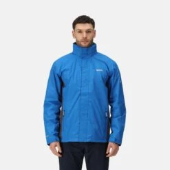 Regatta Matt Heren Hiking Waterdichte Jas - Middenblauw -WarmeK Kleding Winkel matt heren hiking waterdichte jas middenblauw 4