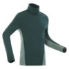WEDZE Thermoshirt Voor Skiën Heren 900 Merinowol Opstaande Kraag -WarmeK Kleding Winkel merino thermoshirt voor skien heren 900 opstaande kraag dennengroen