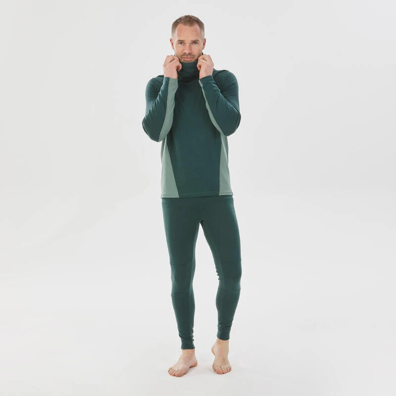 WEDZE Thermoshirt Voor Skiën Heren 900 Merinowol Opstaande Kraag 5 WEDZE Thermoshirt Voor Skiën Heren 900 Merinowol Opstaande Kraag - Afbeelding 3