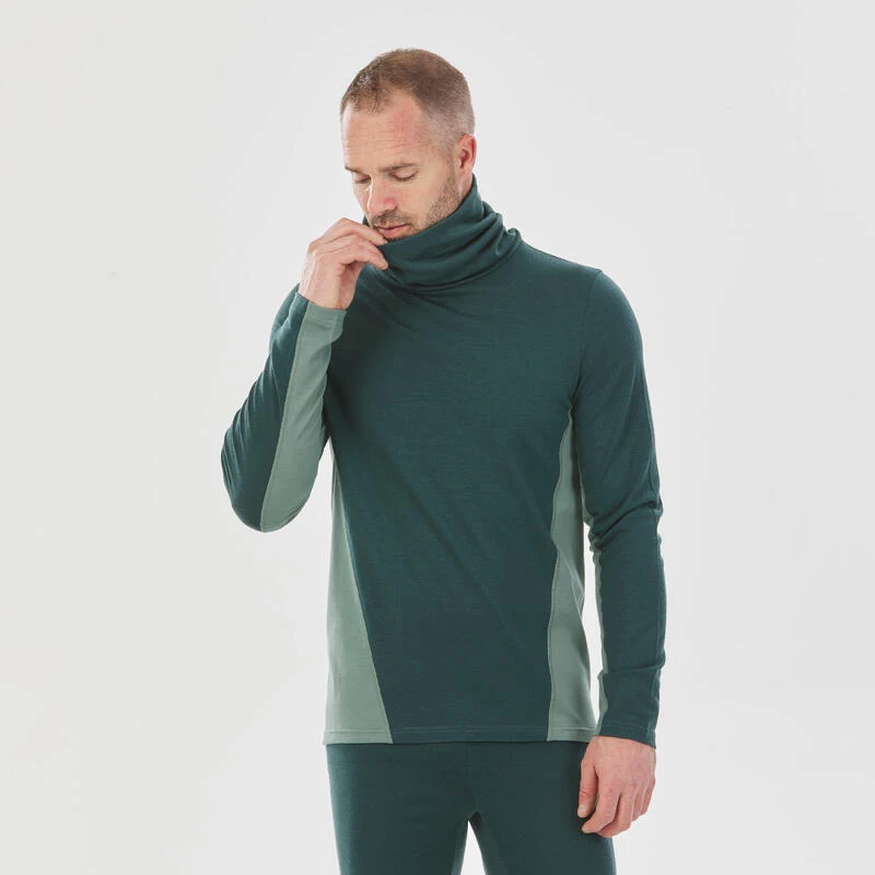 WEDZE Thermoshirt Voor Skiën Heren 900 Merinowol Opstaande Kraag 6 WEDZE Thermoshirt Voor Skiën Heren 900 Merinowol Opstaande Kraag - Afbeelding 4