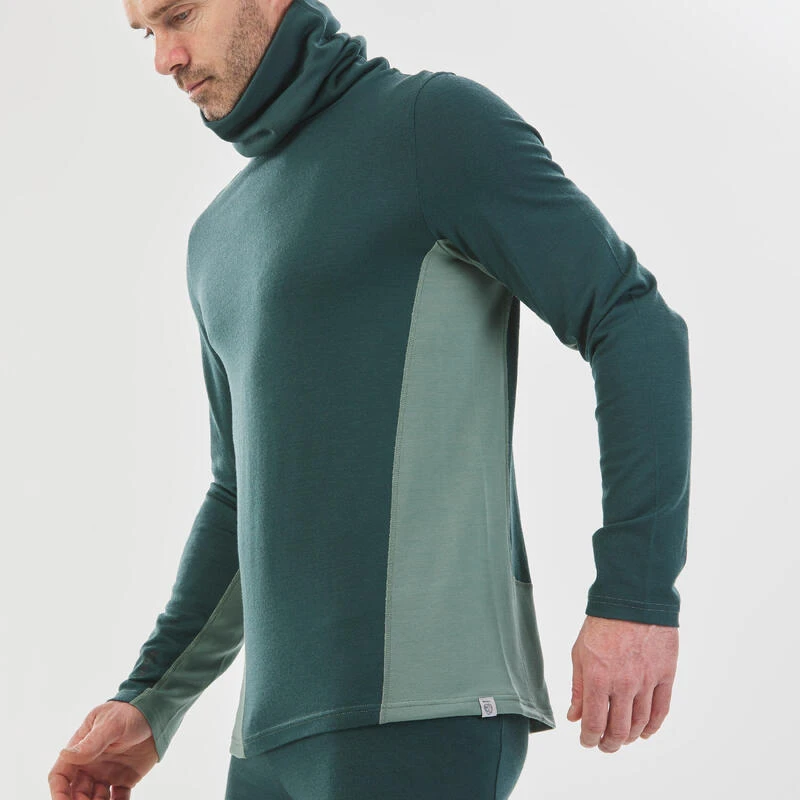 WEDZE Thermoshirt Voor Skiën Heren 900 Merinowol Opstaande Kraag 10 WEDZE Thermoshirt Voor Skiën Heren 900 Merinowol Opstaande Kraag - Afbeelding 8