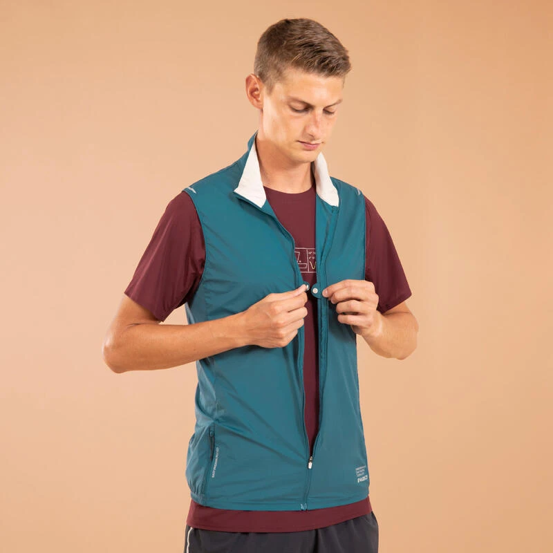 Mouwloos Jack Voor Trail Running Heren Blauw 9 Mouwloos Jack Voor Trail Running Heren Blauw - Afbeelding 7