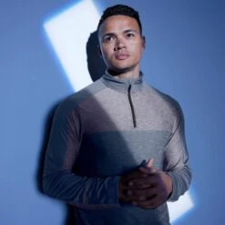 Dare 2b Power Up II Fitnessfleece Met Halve Rits Voor Heren - Grijs -WarmeK Kleding Winkel power up ii fitnessfleece met halve rits voor heren grijs 3