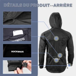 ROCKBROS Regenjas Waterdichte Jassen Heren Regenjas Buitensporten -WarmeK Kleding Winkel regenjas waterdichte jassen heren regenjas buitensporten 2