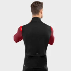 Voorkant -WarmeK Kleding Winkel regenvest wielrennen siroko srx pro layer zwart heren 1