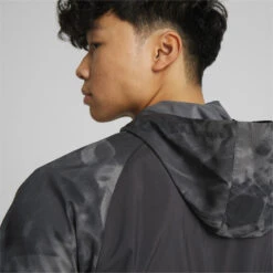 Run Favourite Bedrukt Geweven Jack Voor Heren PUMA -WarmeK Kleding Winkel run favourite bedrukt geweven jack voor heren puma 4