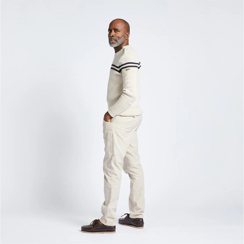 Tribord Schipperstrui Voor Heren Beige Met Blauwe Strepen 9 Tribord Schipperstrui Voor Heren Beige Met Blauwe Strepen - Afbeelding 7