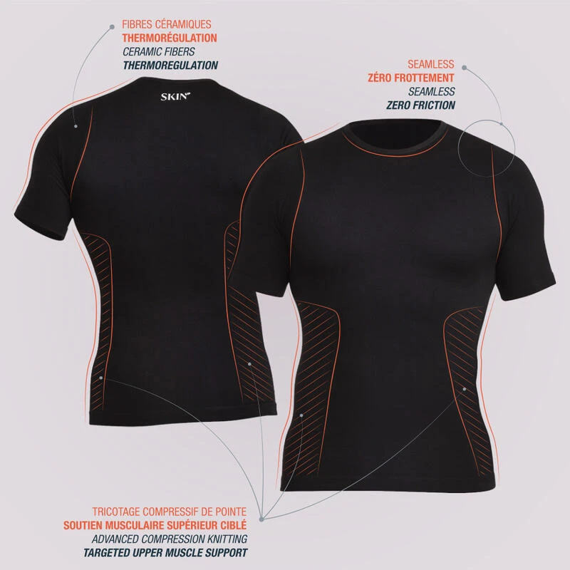 SKINUP Heren Tennis Compressie T-shirt 7 SKINUP Heren Tennis Compressie T-shirt - Afbeelding 5