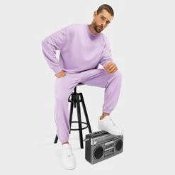 Sweatshirt Lifestyle SIROKO Tulip Lavendel Heren -WarmeK Kleding Winkel sweatshirt lifestyle siroko tulip lavendel heren 3