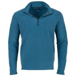 HIGHLANDER Sweatshirt Voor Heren Ember Fleece Petrol Met Rits - Blauw -WarmeK Kleding Winkel sweatshirt voor heren ember fleece petrol met rits blauw 2