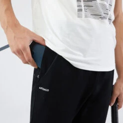 Artengo Tennisbroek Voor Heren Soft -WarmeK Kleding Winkel tennisbroek voor heren soft zwart 2