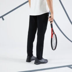 Artengo Tennisbroek Voor Heren Soft -WarmeK Kleding Winkel tennisbroek voor heren soft zwart 4