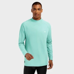 Thermisch Ondershirt Wintersport SIROKO Slush Turquoise Turquoise Heren