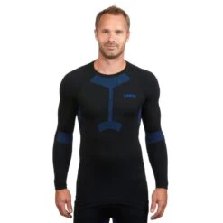 WEDZE Thermoshirt Voor Skiën Voor Heren BL 580 I-Soft Seamless -WarmeK Kleding Winkel thermoshirt voor skien voor heren bl 580 i soft seamless zwartblauw 2