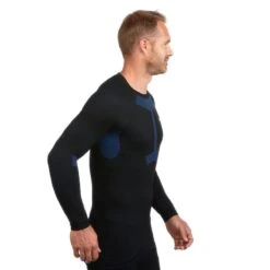 WEDZE Thermoshirt Voor Skiën Voor Heren BL 580 I-Soft Seamless -WarmeK Kleding Winkel thermoshirt voor skien voor heren bl 580 i soft seamless zwartblauw 3