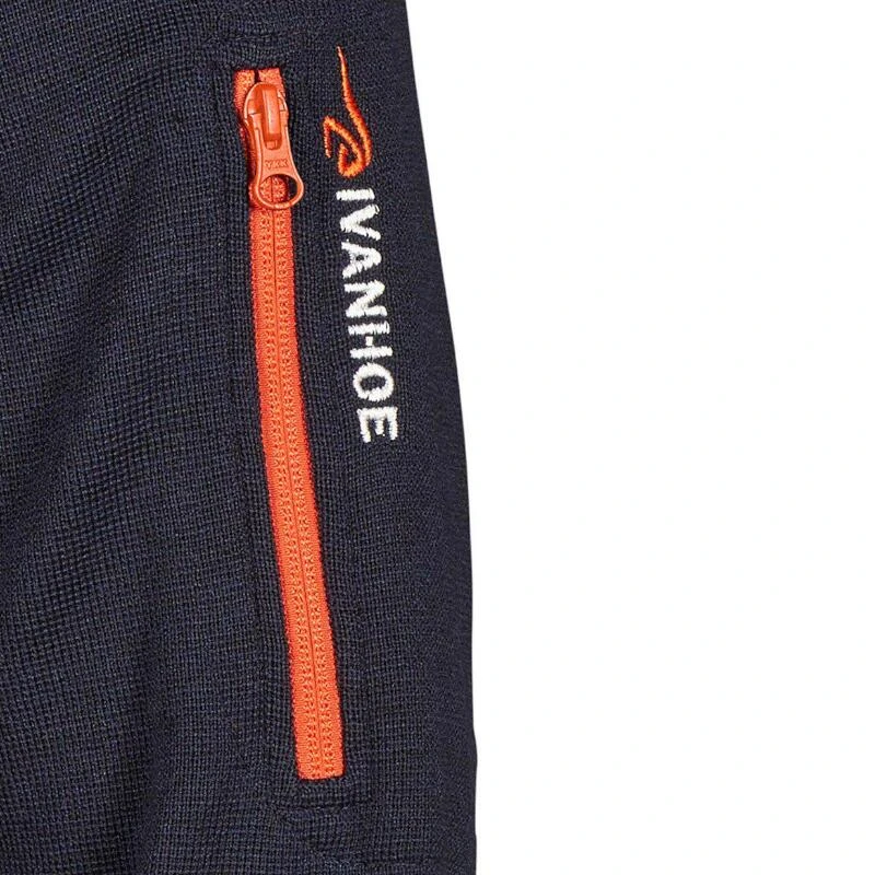 Vest Hadar Half Zip Navy Blue - Fijne Merinowol - Blauw 5 Vest Hadar Half Zip Navy Blue - Fijne Merinowol - Blauw - Afbeelding 3